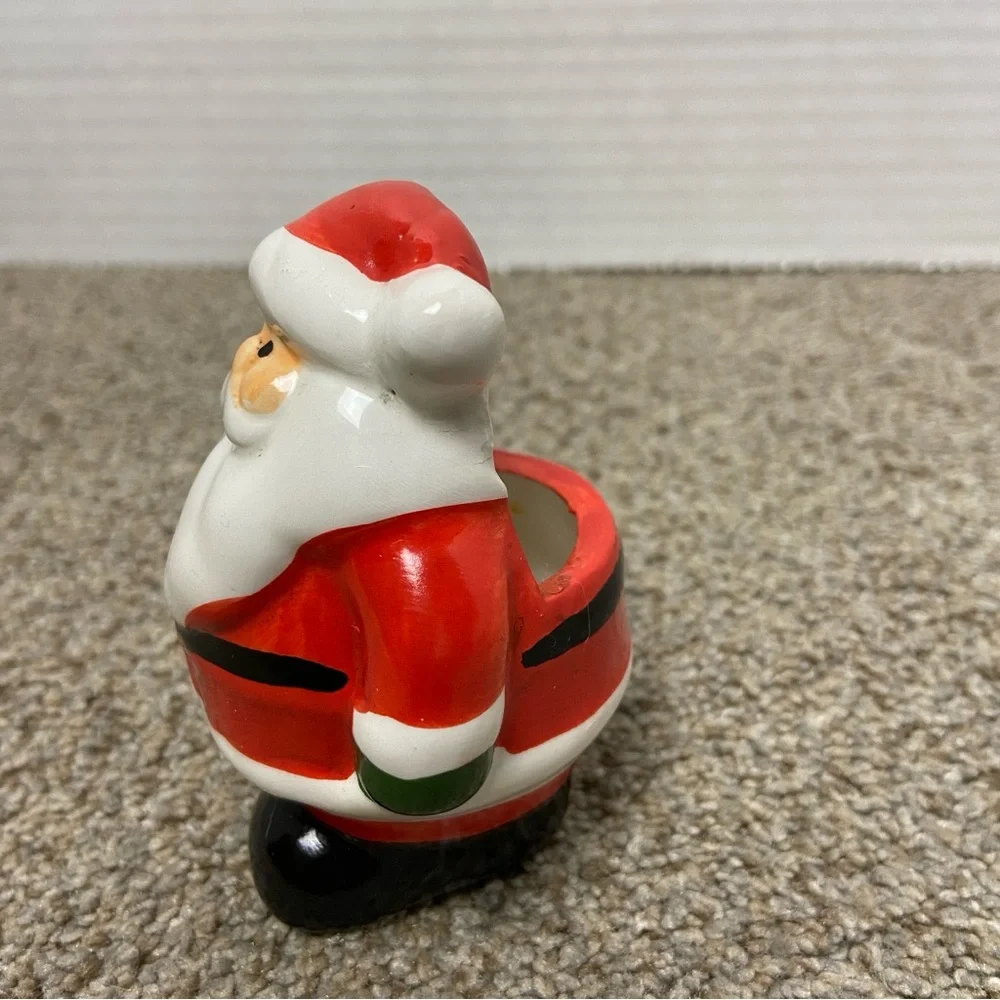Festive Santa Claus Figurine - Red and White, tea light holder, Christmas Decor‎